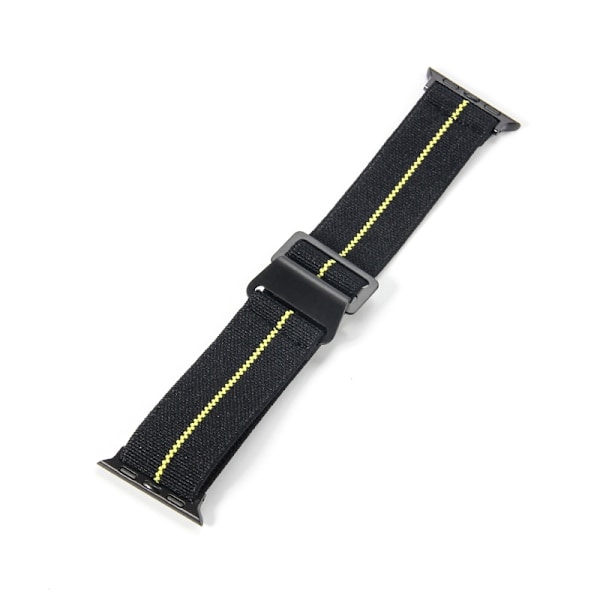 Urrem til Apple Watch iWatch, forbindelsesstørrelse 38/40 mm, sort og gul-sort spænde