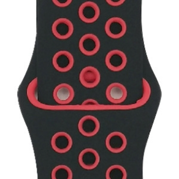 Klockarmband för Apple Watch iWatch för S10-46mm 42/44/45/49mm-L 5 svart + röd