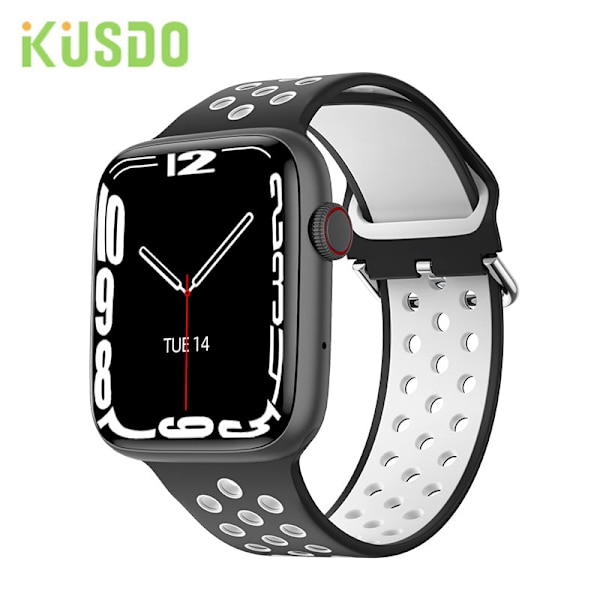 44mm Smartwatch Mænd Kvinder Smartur Bluetooth Opkald Trådløs Opladning Brugerdefineret Urskive 2023 Fitnessarmbånd Til Apple Android All Black
