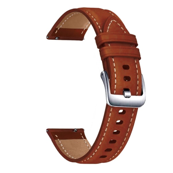 För Samsung Galaxy Watch 3 45mm Armband Äkta Läderband 22mm Klockarmband Armband Klockarmband Armband För Galaxy Watch 46mm Brown-Black 22mm