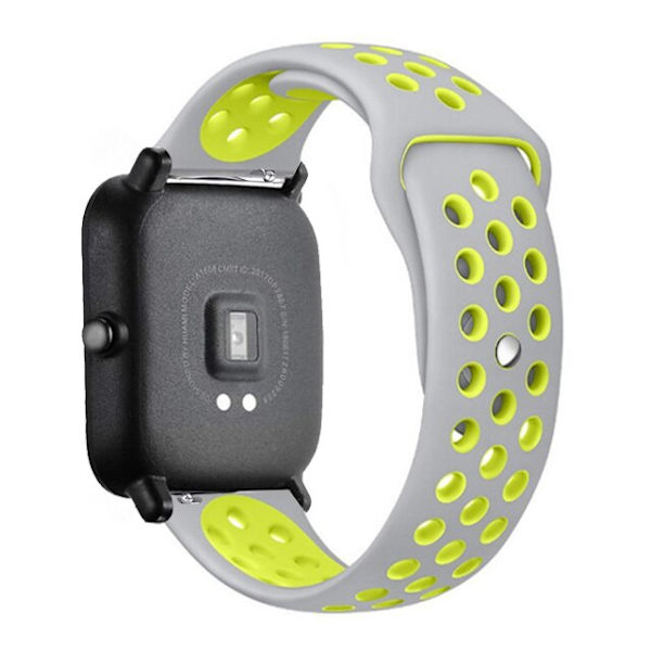 20mm/22mm silikonrem for Amazfit GTS/2/2e/GTS2 Mini/GTR 42mm/47mm/GTR2/2e/stratos 2/3 Sport Watch Bracelet Amazfit bip reim gray-yellow Amazfit GTS-2-2e-min