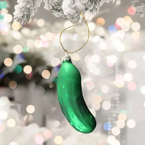 Inlagd Gurka Julgransdekorationer Hänge 2023 Jul Tradition Dekor Hängande Ornament För Sovrum, Vardagsrum, Utomhus Green