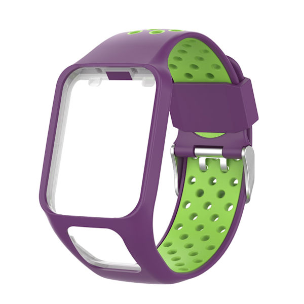 Til TomTom Multi-Sport /Runner2/3 udskiftnings silikone urrem Purple lime