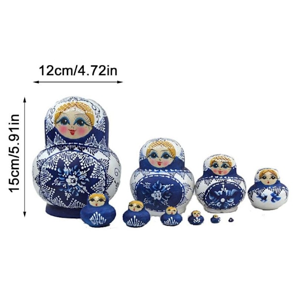 Venäläiset maatuskanuket puiset lelut lapsille jouluksi kodin huoneen koristeluun Halloween-toivelahjaksi Random 5 PCS