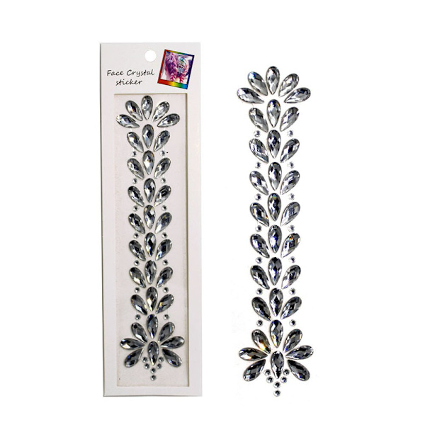 3D Krystal Pande Sticker Musikfestival Hår Glitter Rhinestone Dekoration Krop Mode Rhinestone Midlertidige Tatoverings Klistermærker MP175F01