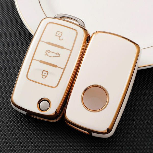 Mjukt TPU Bilnyckelfodral För Polo Tiguan Passat B5 B6 B7 Golf 4 5 6 MK6 Jetta Lavida För Skoda Octavia Keychain