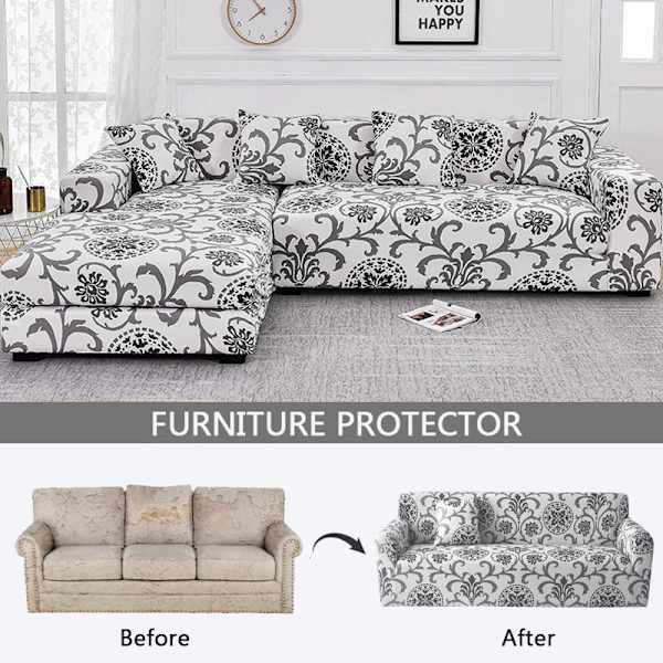 Blomstret Slipcovers Stræk Plaid Sofabetræk til Stue Elastisk Sofastolebetræk Sofahåndklæde Boligindretning 1/2/3/4-personers Pattern 26 1-seater 90-140cm
