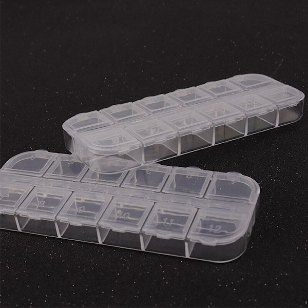Plast Smyckeskrin Plast Verktygslåda Justerbar Hantverksorganisatör Förvaring Pärlor Armband Smyckeskrin Förpackning 1pc 10 grids9