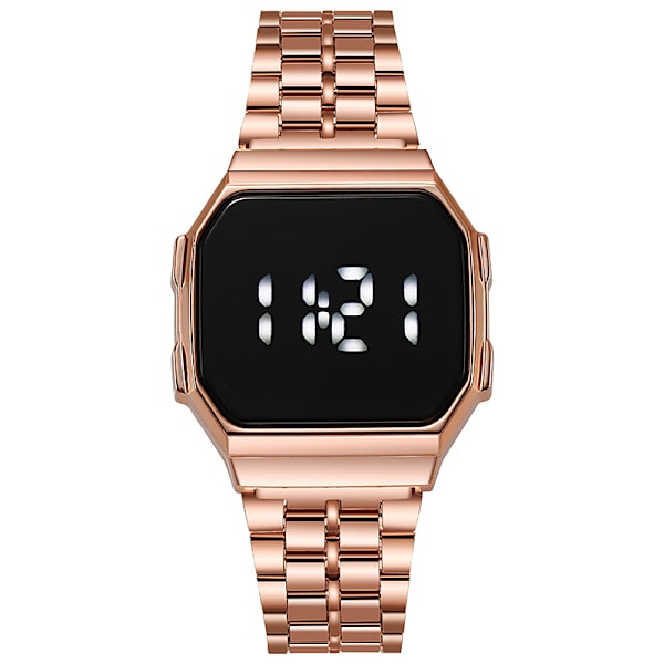 Rosaguld Sølv Ure Mænd Kvinder Elektronisk Digital Display Retro Stil Ur Herre Relogio Masculin Reloj Hombre homme 03-Rose Gold