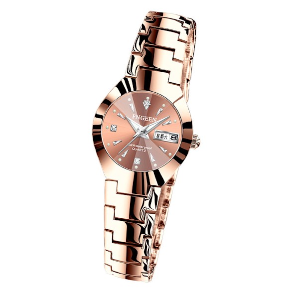 Koreansk Stil Enkel Mode Volframstål Färg Damklocka Studentklocka Herrklocka Damklocka Par Vattentät Ultratunn Herr Quartz Klocka [Women's] white steel-black surface