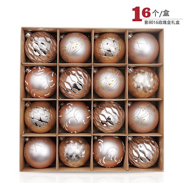 Yinhao Julekule 16 8cm Plast Julefargekule Juletre Anheng Ornament Hengende Ornamenter Red and White