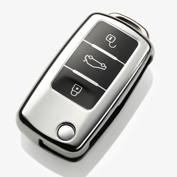 Auto TPU Bilnyckelfodral för Polo Tiguan Passat B5 B6 B7 Golf 4 5 6 MK6 Jetta Lavida för Skoda Octavia red