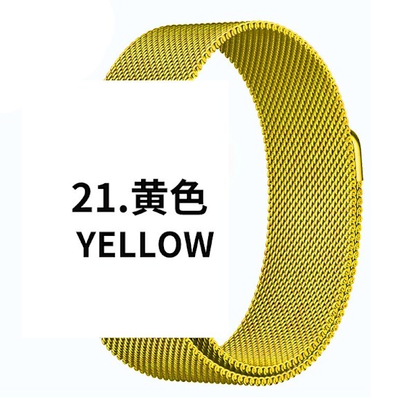 Klockarmband för Apple Watch iWatch för 1-9 generationer: 38-40-41mm/s10 42mm 21 Gul
