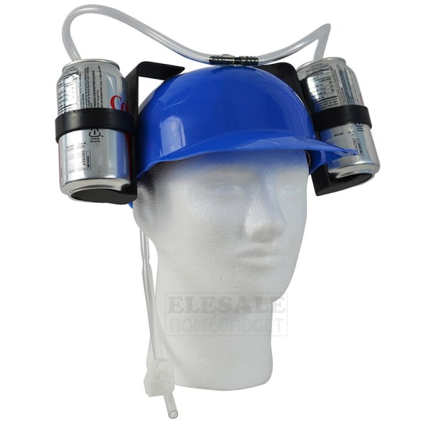 Creative Lazy Drinking Hat Beer Sada Dual Holder Cap med mjuk halmstång Kul Unik Party Fotbollsspel Hattar Jungle Camo