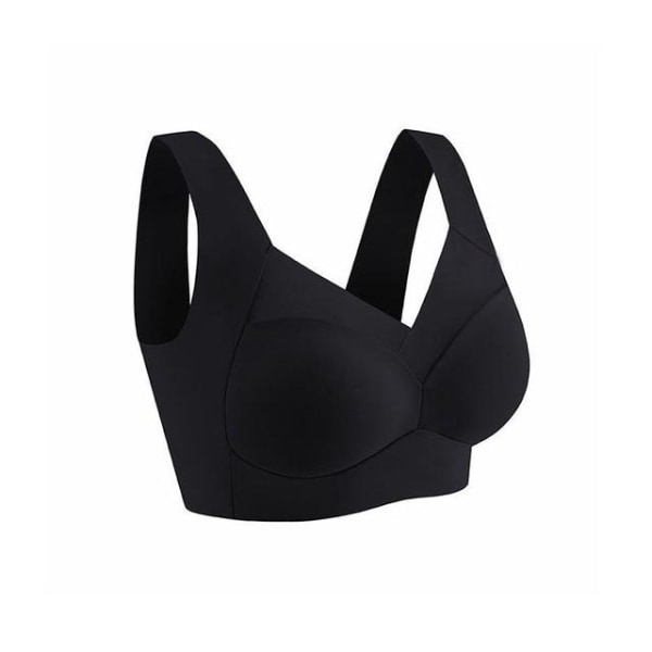 Sömlösa V-ringade Sport-BH:ar Vadderad Crop Top Push Up BH Damunderkläder Rygglös Tanktopp Mjuka Underkläder Linne Apricot XXXL