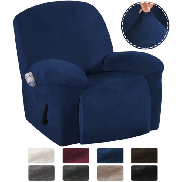 Sammet Fåtöljöverdrag Skydd Elastiskt Allomfattande Massage Soffa Överdrag Öronlappsfåtölj Soffa Dark Khaki