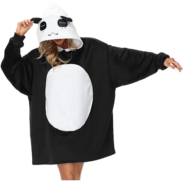 Oversized Hoodie Tæppe Gaver til Kvinder UK Voksne Mænd Børn Piger Bærbar Komfortabel Fleece Hoodie Kåbe Som Fødselsdagsgaver til Mødre Venner Panda-adults
