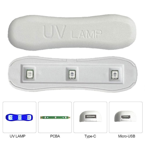 Bilglas Reparationshärdningslampa Mini Resin Härdningslim UV-lampa Belysningsset Verktyg Bil Framruta Glas Sprickreparationsverktyg 2 pcs
