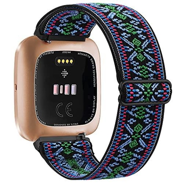 Elastiskt vävt looparmband för Fitbit Versa 3 2 Versa Lite Band Justerbart nylon sportarmbandsurarmband för Fitbit Sense Band Leopard For Versa 2 Versa 1