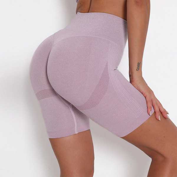 Europæiske og amerikanske højtaljede sports shorts med hofteløft til kvinder, tynde yoga bukser med hofteløft, hurtigtørrende trænings- og løbe fitness bukser 6205 shorts-Army Green S