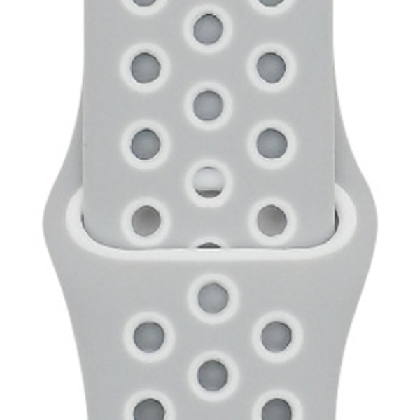 Kellon ranneke Apple Watch iWatchille S10-42mm 38/40/41mm-L 19 vaaleanharmaa + valkoinen
