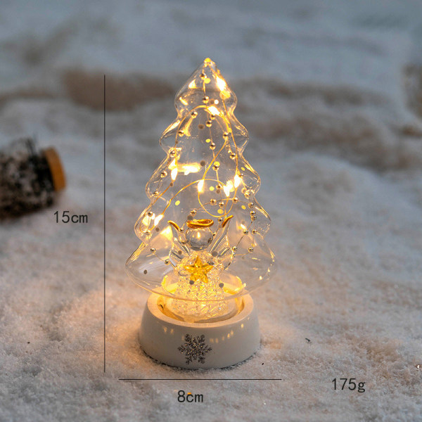 Julepynt Dekorativt Glass Husholdnings Skrivebordsdekorasjon Glødende Nattlys Ins Dekorasjon Gave Angel