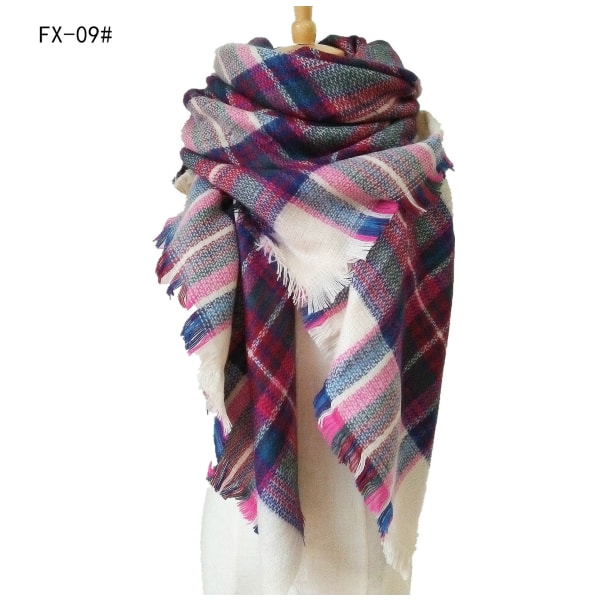 Höst och vinter Cashmere-liknande plus-sized dubbelsidig Qicaigei fyrkantig halsduk damsjal scarfgirl1110SF 140cm
