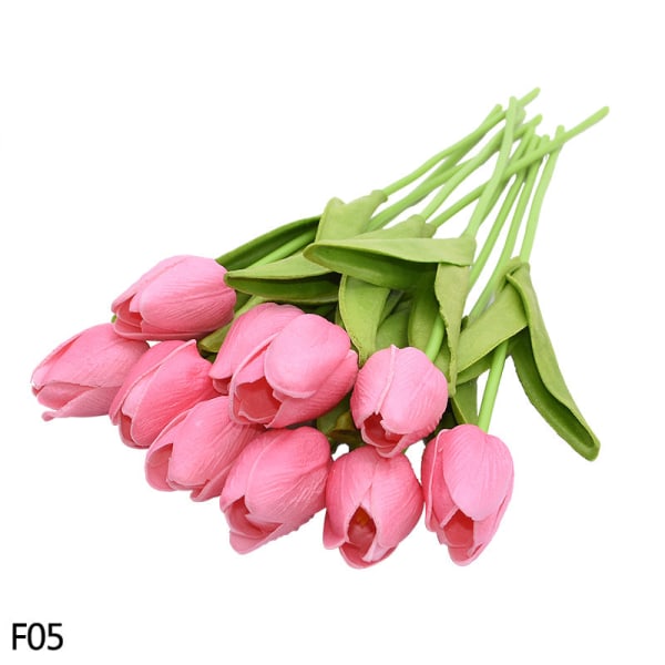 5/10 stk. Tulipan Kunstig Blomst Ekte Berørings Kunstig Bukett Falsk Blomst For Bryllupsfest Dekor Forsyninger Hjem Hage Ornamenter F21 10PCS
