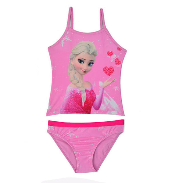 Barnbaddräkt Tecknad Badkläder Pink 104/110（3-4 Year）