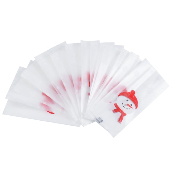 25/50 stk. Søde Snemand Plastik Gaveposer Slik Kage Bage Emballagepose Jul Nytår Vinterfest Dekoration Gaver 25pcs
