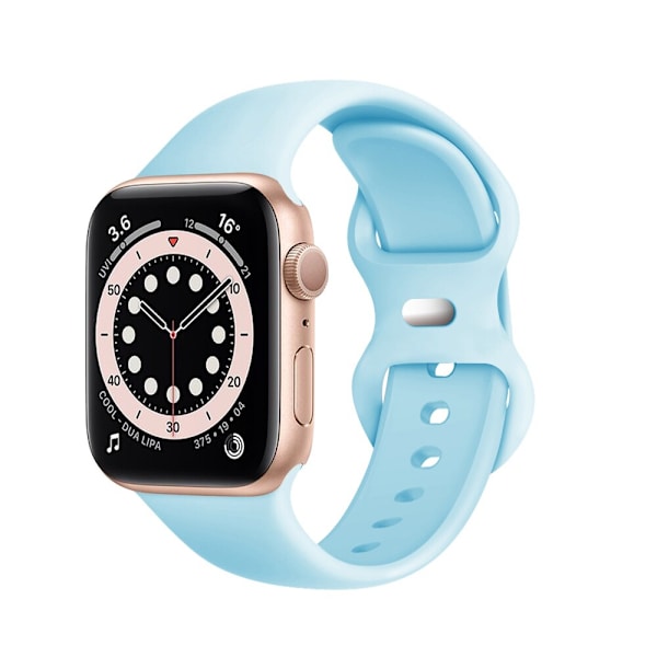 Silikon Sport Band For Apple Watch Series Se 6 5 4 3 21 44mm 40mm Smart Armbånd Klokkebånd Pin Tuck Stropp på iWatch 6 38mm 42mm 19 Wine Red Colour 38MM or 40MM