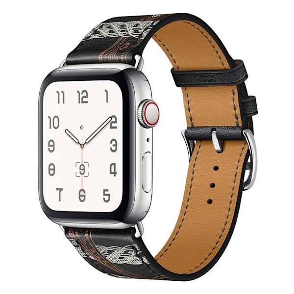 Urrem til Apple Watch iWatch 42/44/45/49mm sort fuldt print