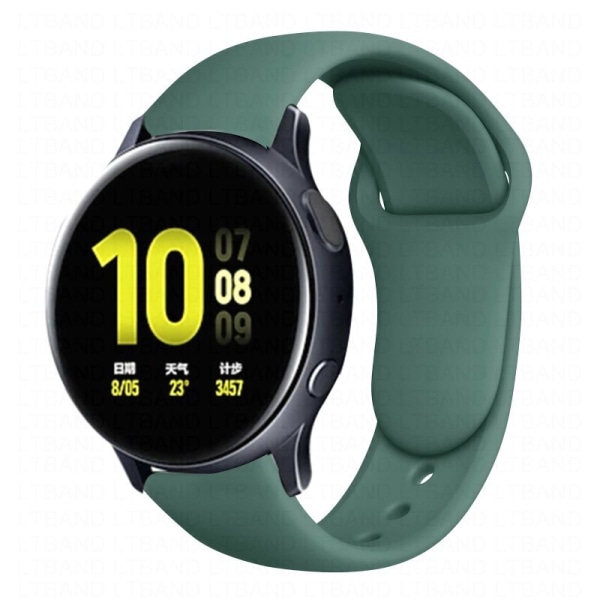 Silikonband för Samsung Active 2 band Gear S3 frontier armband Galaxy watch 3/46mm/42mm/Active 2 40mm 44mm band ArmyGreen 31 Galaxy watch 3 45mm