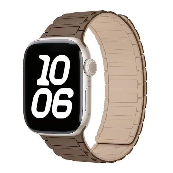 Klockarmband för Apple Watch iWatch S10 42mm brun aprikos
