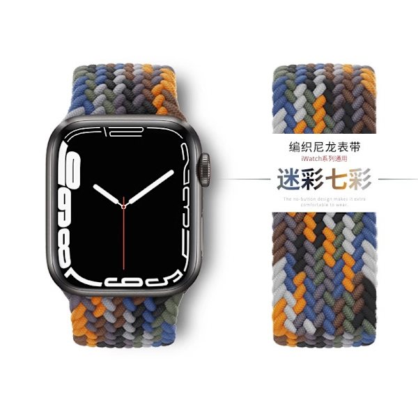 Klockarmband för Apple Watch iWatch 42/44/45/49mm Storlek M kamouflage sju färger