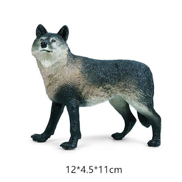 Simulering av vilda djur stor vargmodell i PVC actionfigur pedagogisk samling av leksaker för barn presenter 008