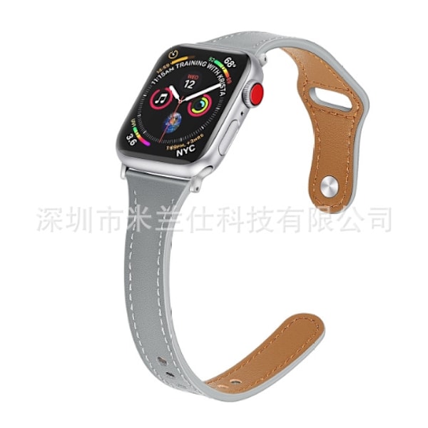 Klockarmband för Apple Watch iWatch 42/44/45/46/49mm mörkgrå