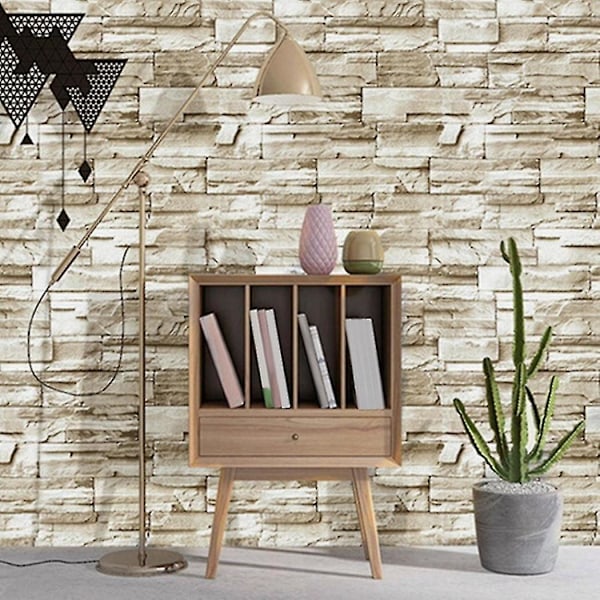 6m Vinyyli 3D Tiili Kivi Tarrapaperi Itseliimautuva Tapetti Huonekalujen Seinätarrat