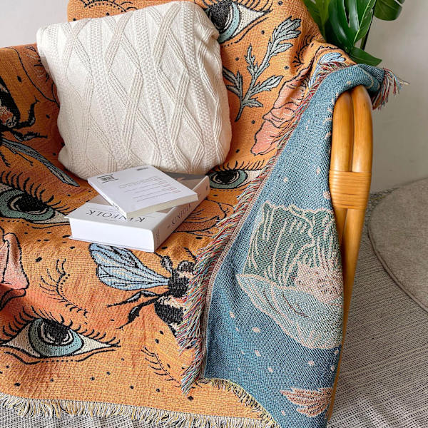 Sofffilt Tapestry Bohemisk Filt Fritidsfilt Överdrag Filt Tofsfilt Soffhandduk Trådfilt Sofföverdrag Filt XT07-5 130x150