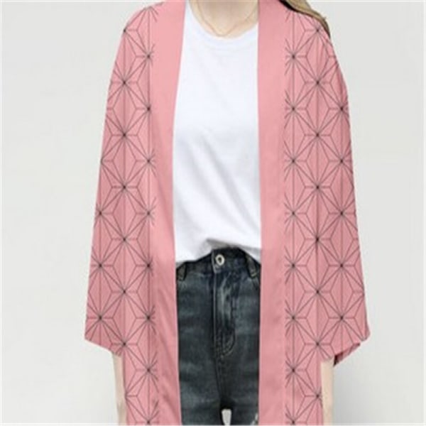 Kvinder/Mænd Sommer Afslappet Cool Streetwear Demon Slayer Kimetsu no Yaiba 3D Print Japansk Anime Kimono Haori Yukata Cosplay MULTI XL