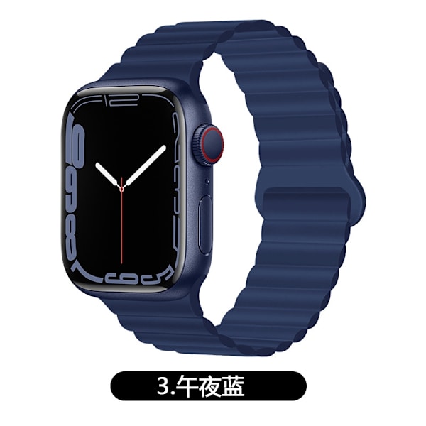 Kellon ranneke Apple Watch iWatch -kelloon Soveltuu: 10. sukupolvi 42mm 3 keskiyön sininen
