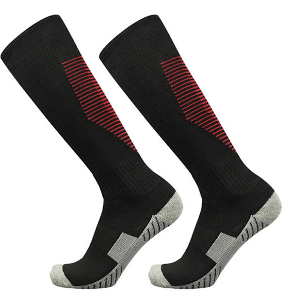 Talviset puuvillaiset lämpöhiihtosukat, paksut pitkät ulkoiluurheilusukat, lämpimänä pitävät pyöräily- ja jalkapallosukat miehille red black EU 39-45
