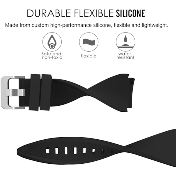 Silikone Armbånd til Samsung Galaxy Watch 3 45mm/huawei watch GT2 46mm/Gear S3 Urrem Armbåndsrem Dark brown Samsung Galaxy 46mm