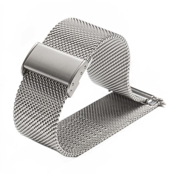 Klockarmband för Apple Watch iWatch för 42/44/45/49mm Silver 06-tråds Huawei-spänne