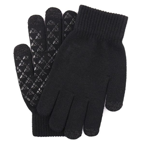 Vinterhandsker til mænd og kvinder, varme vinterhandsker til udendørs cykling, kørsel, motorcykel, kolde handsker, vindtætte skridsikre damehandsker Black4 XL