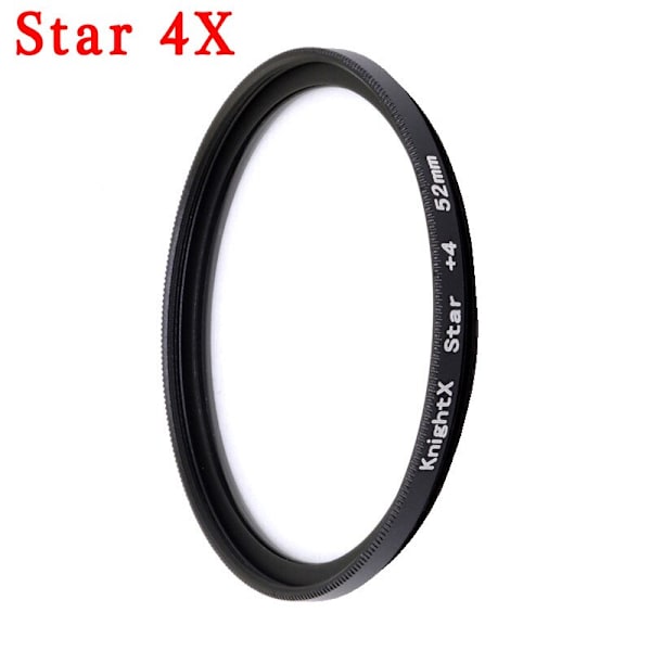 KnightX Kamerafilter 52MM neutral densitet ND stjerne 4X 6X linje Special Effects makroobjektiv til smartphone mobiltelefon mobil android 52mm Star 4X