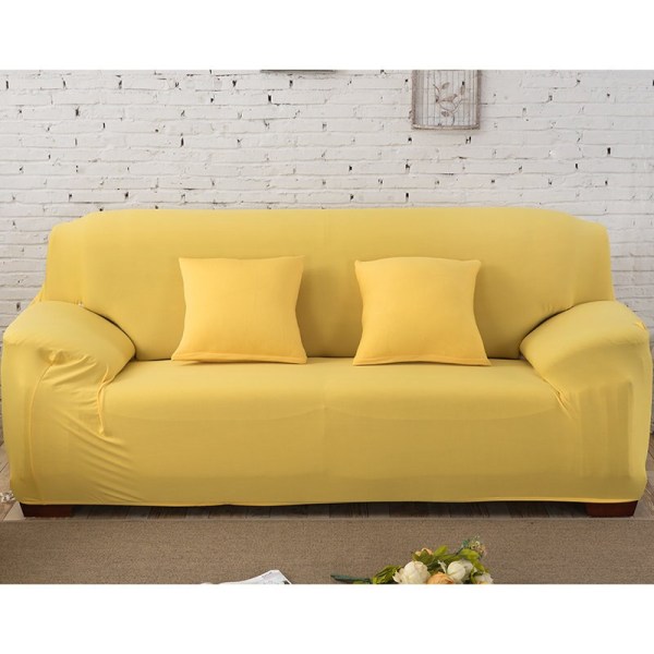 Slipcover ensfarvede sofabetræk til stue stræk slipcovers elastisk materiale sofabetræk hjørnesofabetræk dobbelt-sæde tre-sæde color 15 2-seater 145-185cm
