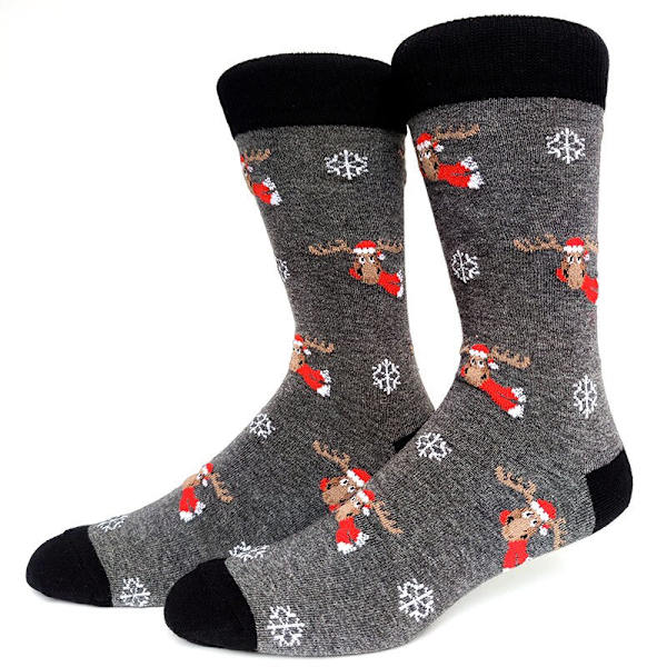 59 Stil Herr Julstrumpor Roliga Jul Tomte Gran Snöflinga Älg Snö Bomull Tub Besättning Glada Strumpor Herr Nyår Sokken 4 EU 38-45