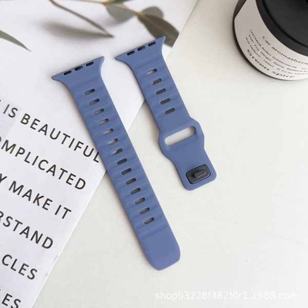 Klockarmband för Apple Watch iWatch 42/44/45/49mm ljusblå