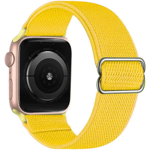 Elastinen Nylon Solo Loop -ranneke Apple Watch -rannekkeelle 44mm 40mm 38mm 42mm Säädettävä rannekoru iWatch Series 3 4 5 6 Se -rannekkeet Army green 38mm or 40mm